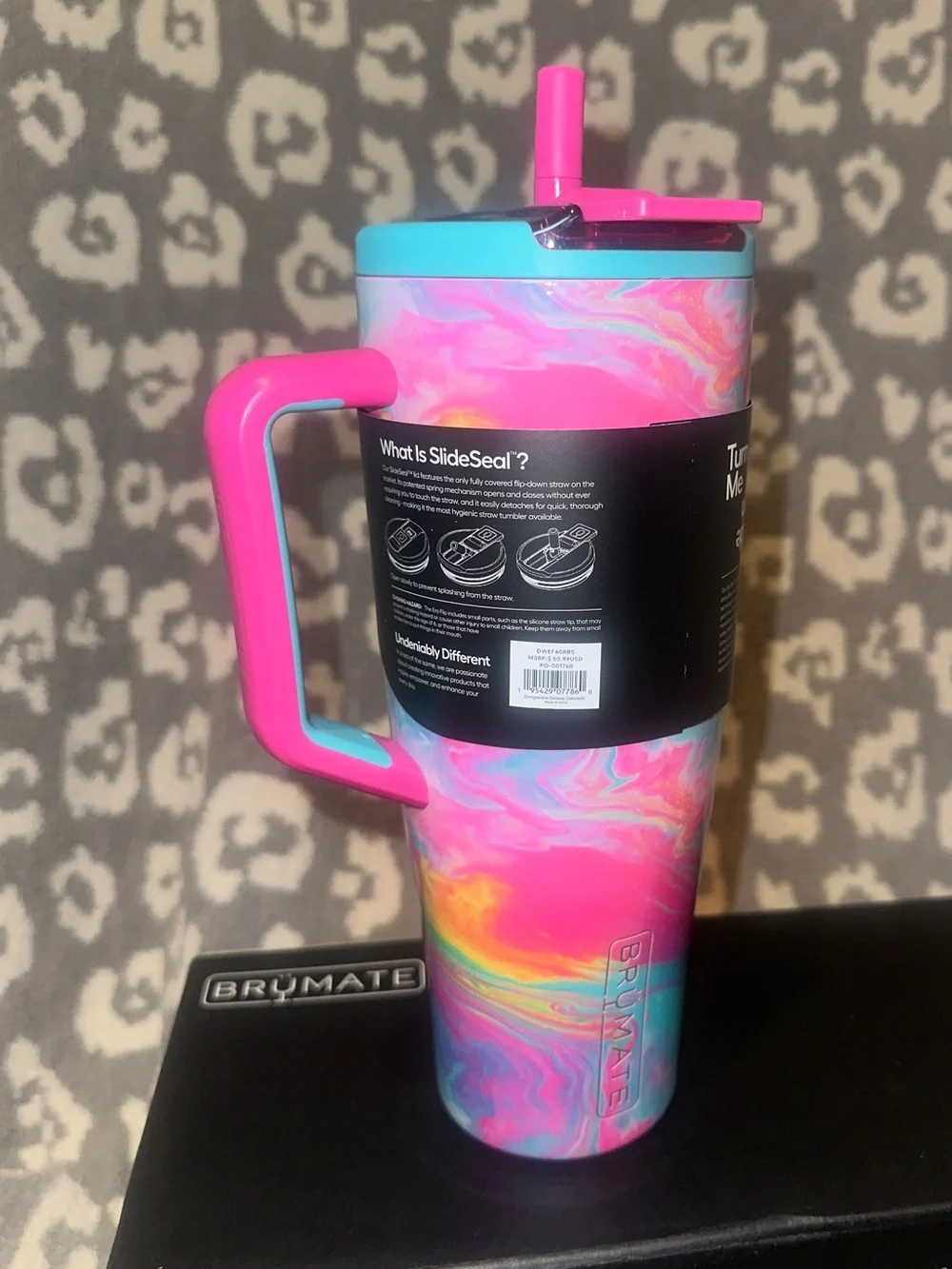 BrüMate Era Flip 40oz Travel Mug  Limited Edition Rainbow 🌈 Swirl😍😍New 🌈 - Picture 13 of 17